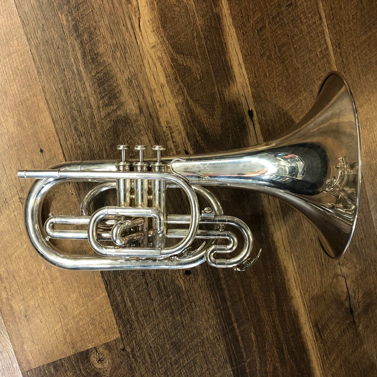 Bach 1105S Silverplated Professional Model Marching Mellophone with Two Mouthpieces and